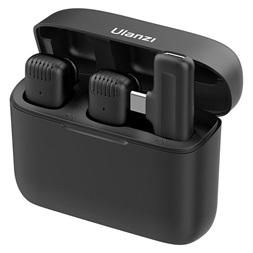 Ulanzi J12 2 mikrofon és 1 vevő usb-c csatlakozás fekete vezeték nélküli Lavalier mikrofon