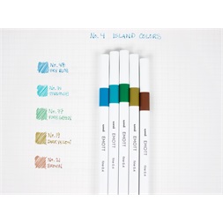 Uni Emott No.4 Island Colors 5db-os vegyes színű tűfilc készlet