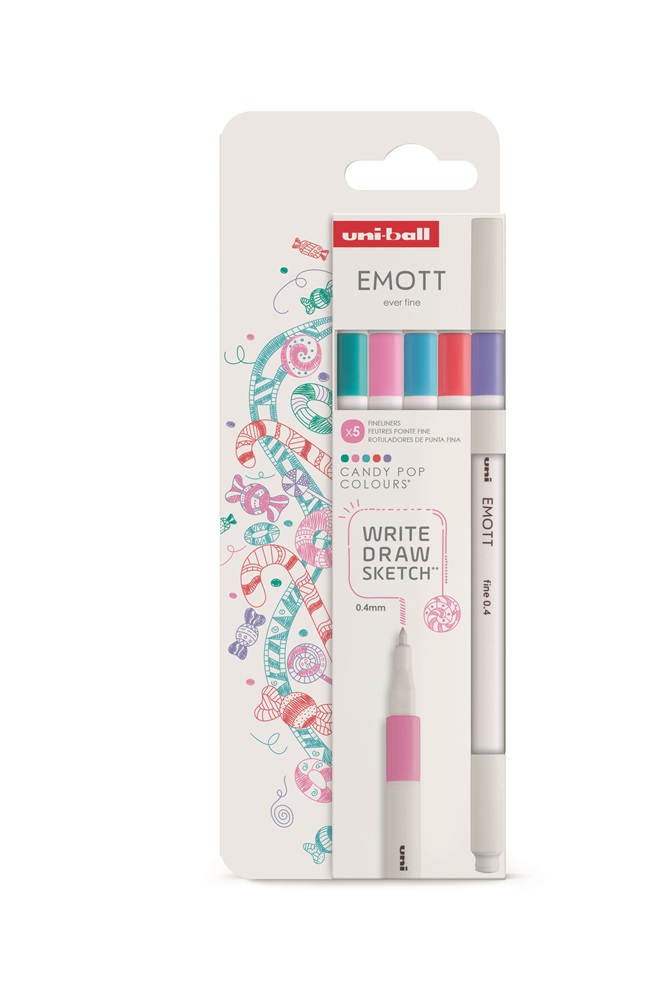 Uni Emott Pop színek 5 db-os tűfilc készlet