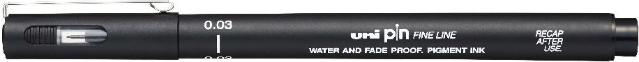 Uni PIN 0,03 mm fekete rajzmarker