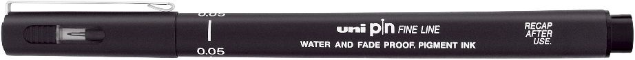 Uni PIN 0,05 mm fekete rajzmarker