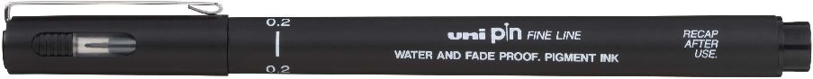Uni PIN 0,2 mm fekete rajzmarker