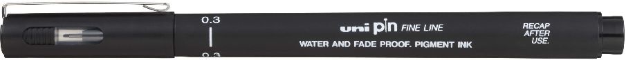Uni PIN 0,3 mm fekete rajzmarker