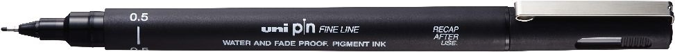 Uni PIN 0,5 mm fekete rajzmarker