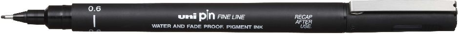 Uni PIN 0,6 mm fekete rajzmarker