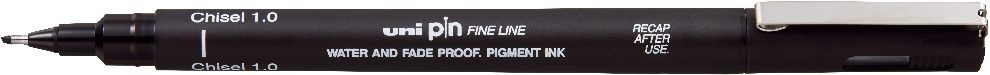 Uni PIN vágott hegyű 1 mm fekete rajzmarker