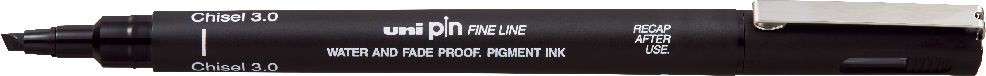 Uni PIN vágott hegyű 3 mm fekete rajzmarker