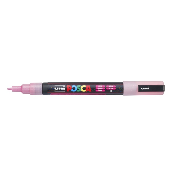 Uni POSCA PC-3ML csillámló rózsaszín marker