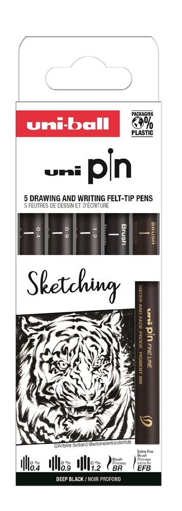 Uni Pin Sketching 5 darabos rajzmarker készlet