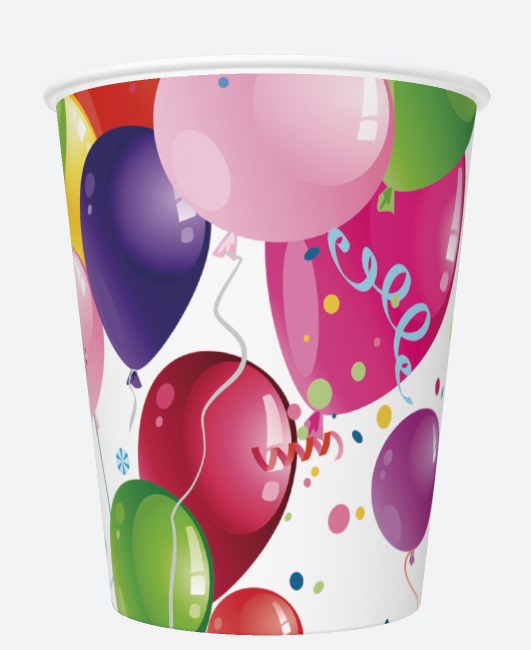 IRIS Daisy papírpohár, 250 ml, különböző színekben és mintákkal, 8db/csomag