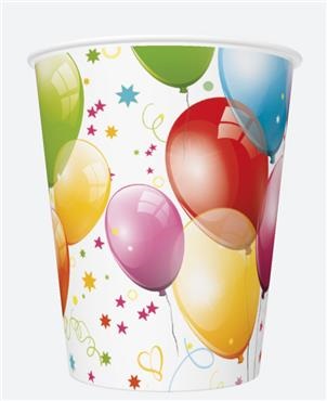 IRIS Daisy papírpohár, 250 ml, különböző színekben és mintákkal, 8db/csomag