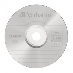VERBATIM 43148 CD-RW 700MB/12x/karcálló írható felület/újraírható CD 10db/csomag