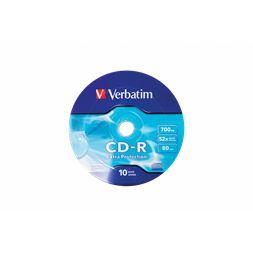 VERBATIM 43725 CD-R 700MB/52x/extra protection írható felület/egyszer írható CD 10db/csomag