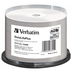 VERBATIM 43745 CD-R 700MB/52x/nyomtatható felület/egyszer írható CD 50db/csomag