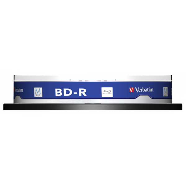 VERBATIM 43825 M-DISC BD-R 25GB/lifetime archival/4x/nyomtatható felület/egyszer írható Blu-Ray 10db/csomag