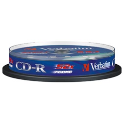 VERBATIM 43437 CD-R 700MB/52x/extra protection írható felület/egyszer írható CD 10db/csomag