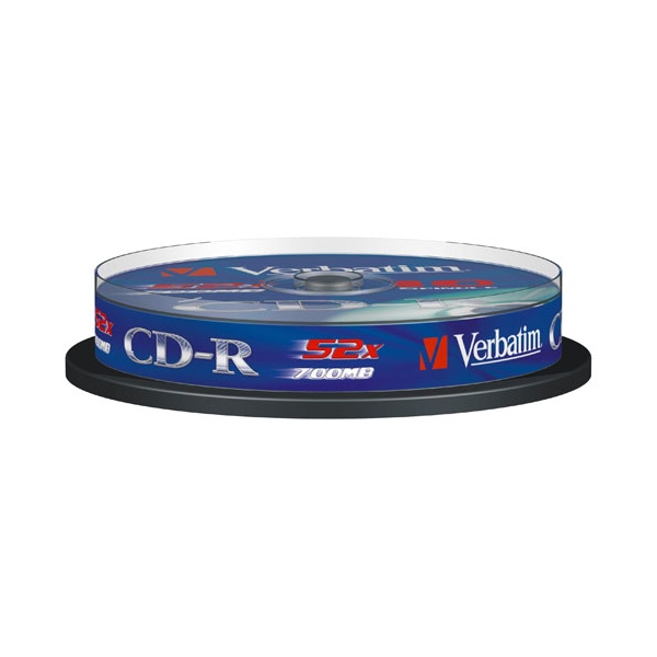 VERBATIM 43437 CD-R 700MB/52x/extra protection írható felület/egyszer írható CD 10db/csomag