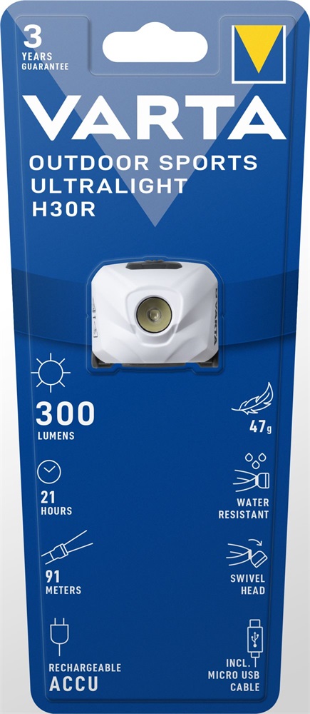 Varta 18631101401 Outdoor Sports Ultralight H30R/fehér/fejlámpa