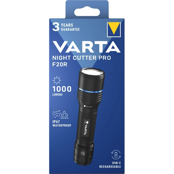 Varta 18920101111 Night Cutter Pro F20R LED újratölthető zseblámpa