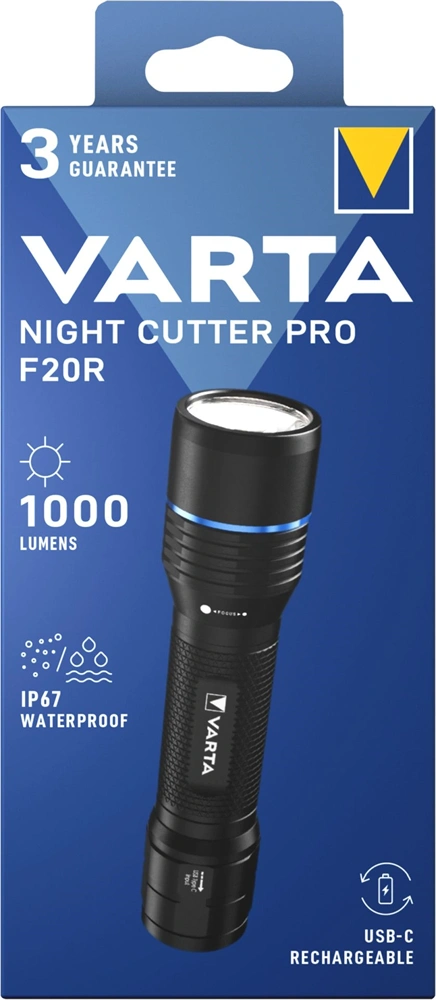 Varta 18920101111 Night Cutter Pro F20R LED újratölthető zseblámpa