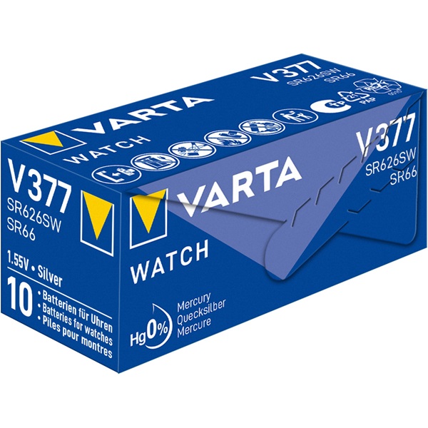Varta 377101111 V377 (SR66) alkáli gombelem 10db/bliszter
