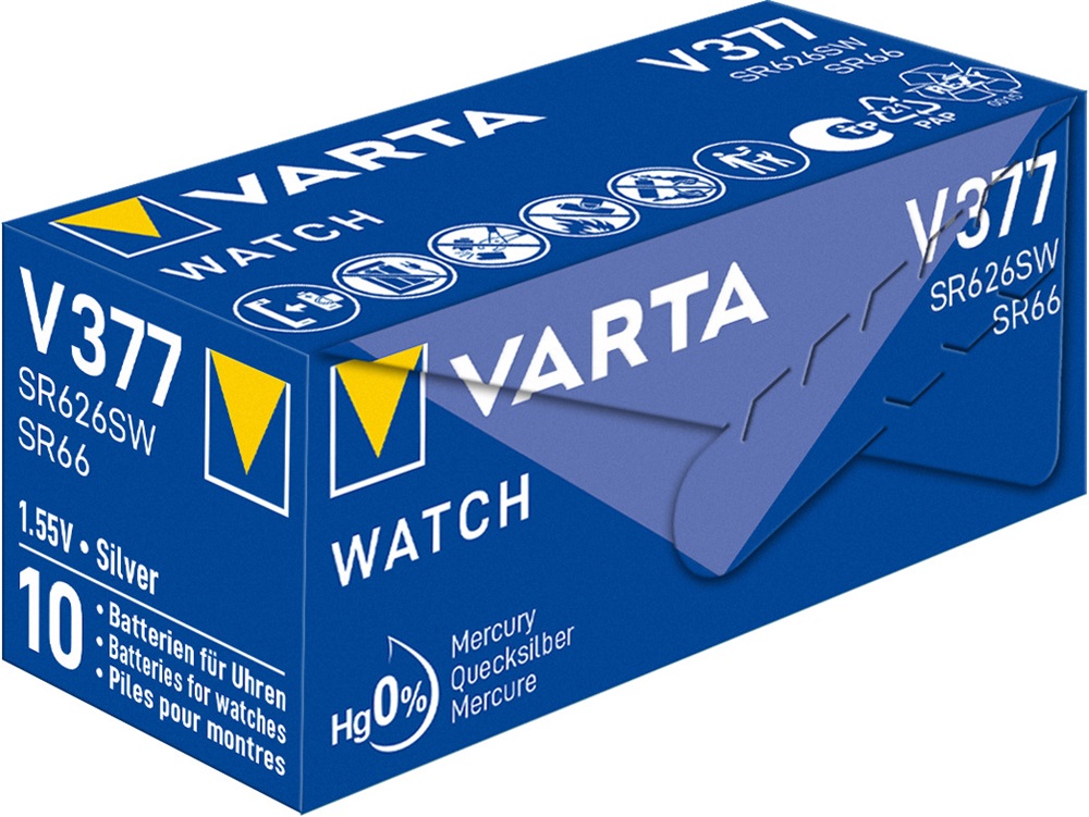 Varta 377101111 V377 (SR66) alkáli gombelem 10db/bliszter