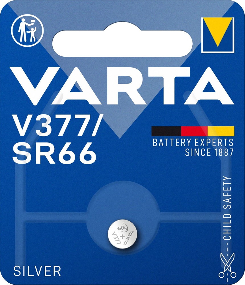 Varta 377101401 V377 (SR66) alkáli gombelem 1db/bliszter