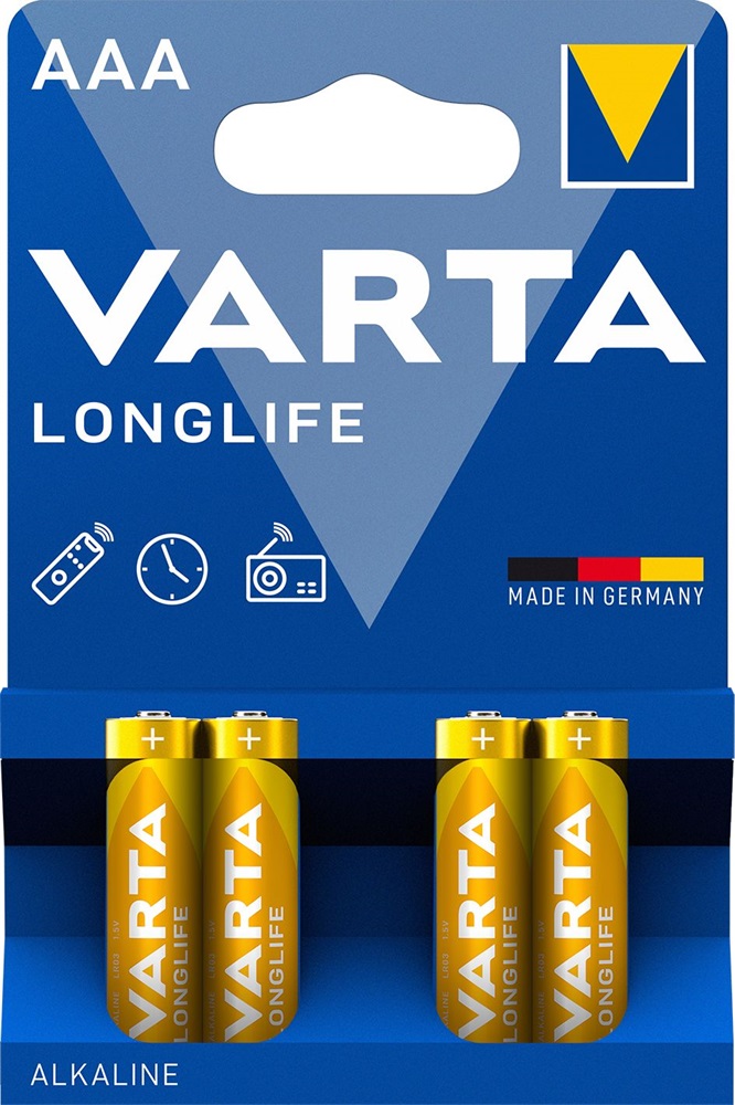 Varta 4103101414 Longlife AAA alkáli mikro ceruza elem 4db/bliszter