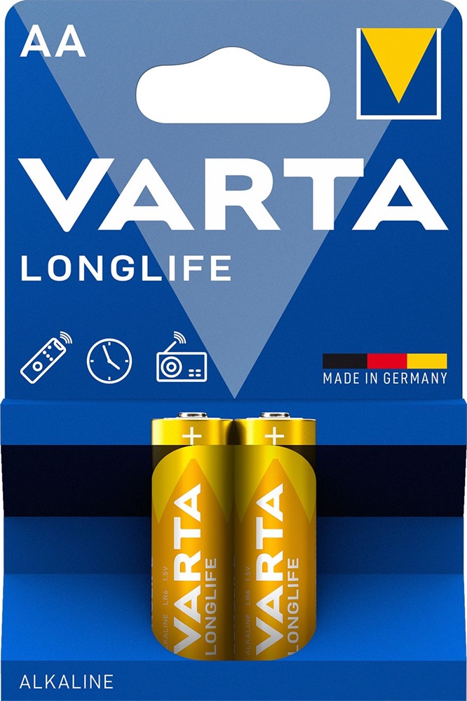 Varta 4106101412 Longlife AA (LR6) alkáli ceruza elem 2db/bliszter