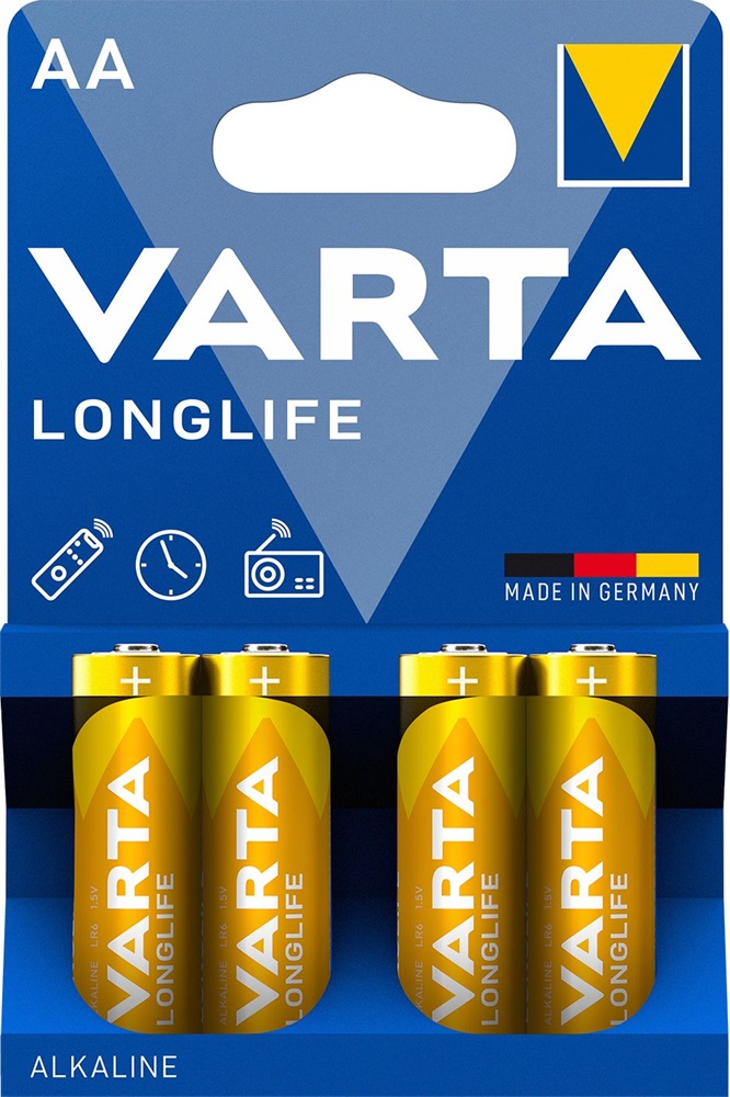Varta 4106101414 Longlife  AA alkáli ceruza elem 4db/bliszter
