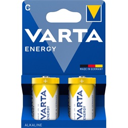 Varta 4114229422 Energy bébi C (LR14) elem 2db/csomag (műanyagmentes csomagolás)