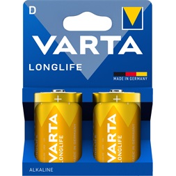 Varta 4120101422 Longlife góliát D (LR20) elem 2db/csomag (műanyagmentes csomagolás)