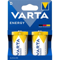 Varta 4120229422 Energy góliát D (LR20) elem 2db/csomag (műanyagmentes csomagolás)