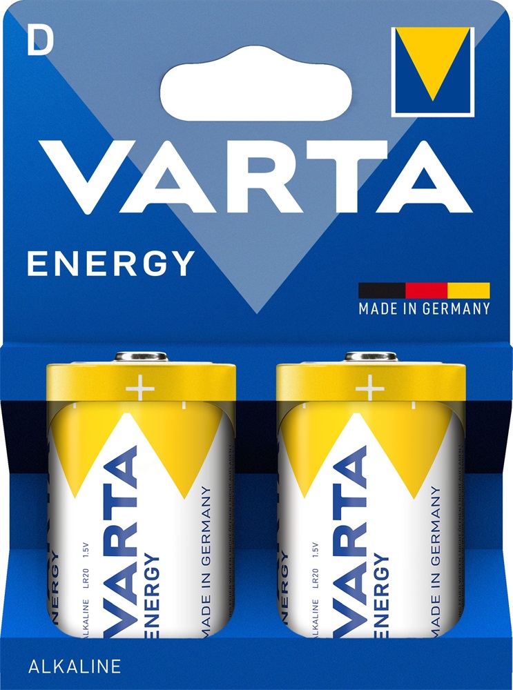 Varta 4120229422 Energy góliát D (LR20) elem 2db/csomag (műanyagmentes csomagolás)