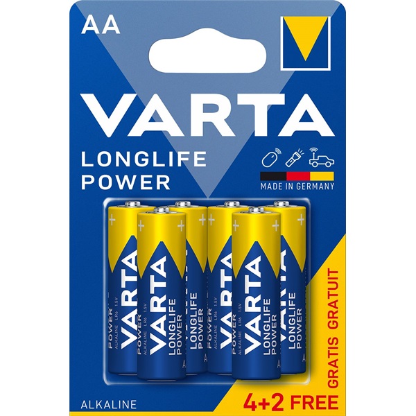 Varta 4906121436 Helps Longlife Power AA (LR06) ceruza elem 4+2db/bliszter (Használt - B)