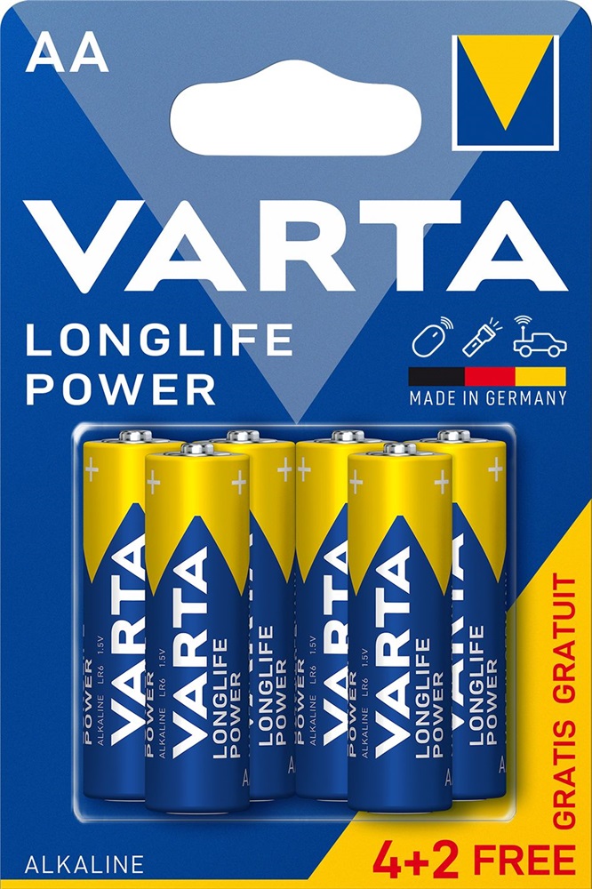 Varta 4906121436 Helps Longlife Power AA (LR06) ceruza elem 4+2db/bliszter
