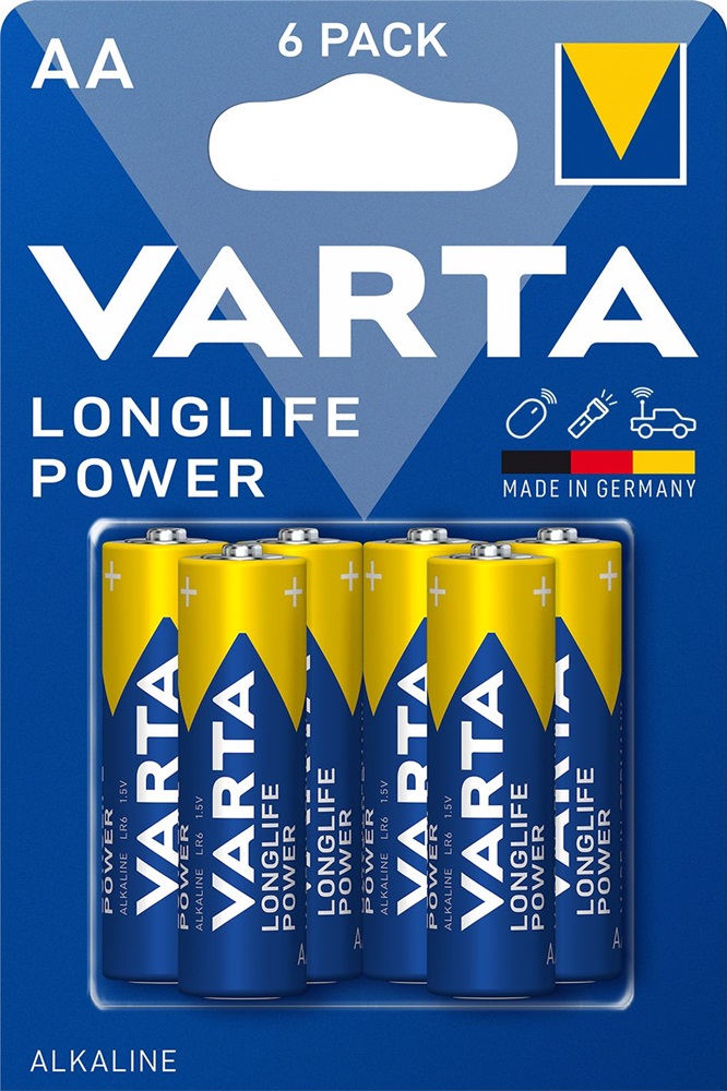 Varta 4906121446 Longlife Power AA (LR6) alkáli ceruza elem 6 db/bliszter