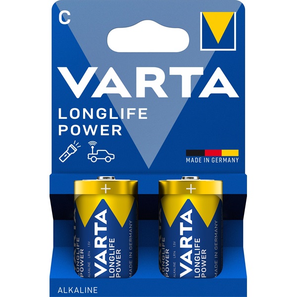 Varta 4914121422 Longlife Power bébi C (LR14) elem 2db/csomag (műanyagmentes csomagolás)