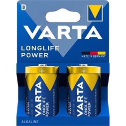 Varta 4920121422 Longlife Power góliát D (LR20) elem 2db/csomag (műanyagmentes csomagolás)