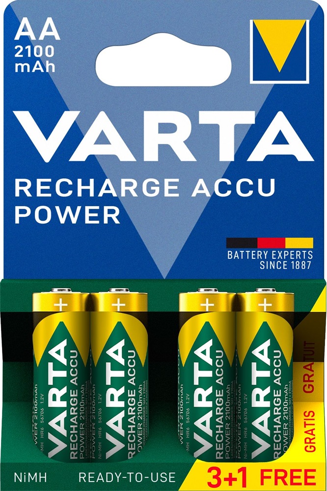 Varta 56706101494 AA 2100mAh NiMh akku 3+1 db/bliszter