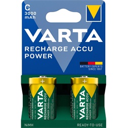 Varta 56714101412 Power bébi C 3000mAh akkumulátor 2db/csomag (műanyagmentes csomagolás)