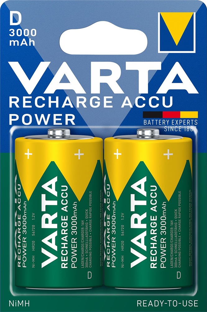Varta 56720101402 Ready2Use D (HR20) 3000mAh góliát akku 2db/bliszter