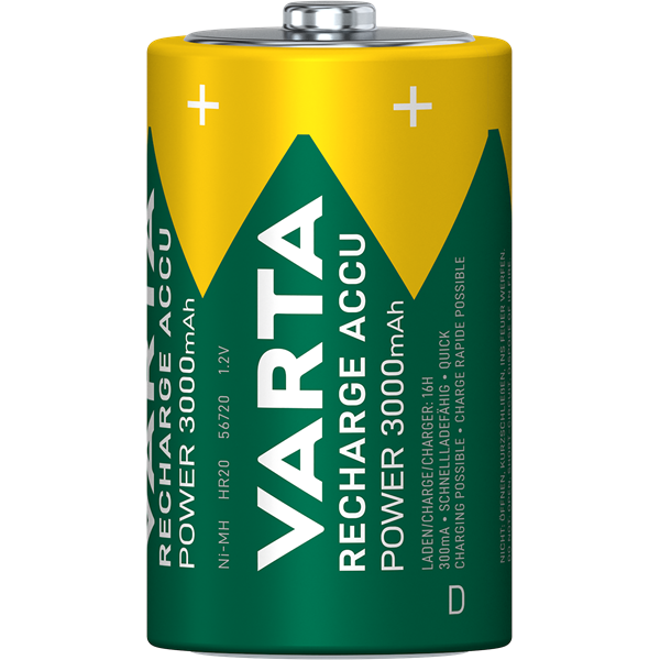 Varta 56720101412 Power góliát D 3000mAh akkumulátor 2db/csomag (műanyagmentes csomagolás)