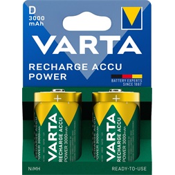 Varta 56720101412 Power góliát D 3000mAh akkumulátor 2db/csomag (műanyagmentes csomagolás)