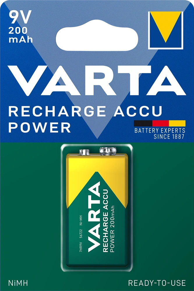 Varta 56722101401 Power Accu 1x9V 200 mAh R2U