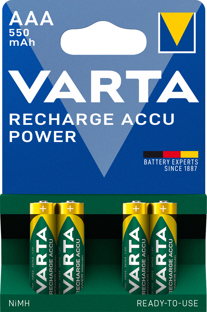 Varta 56743101404 Power AAA 550mAh mikro akkumulátor 4db/bliszter