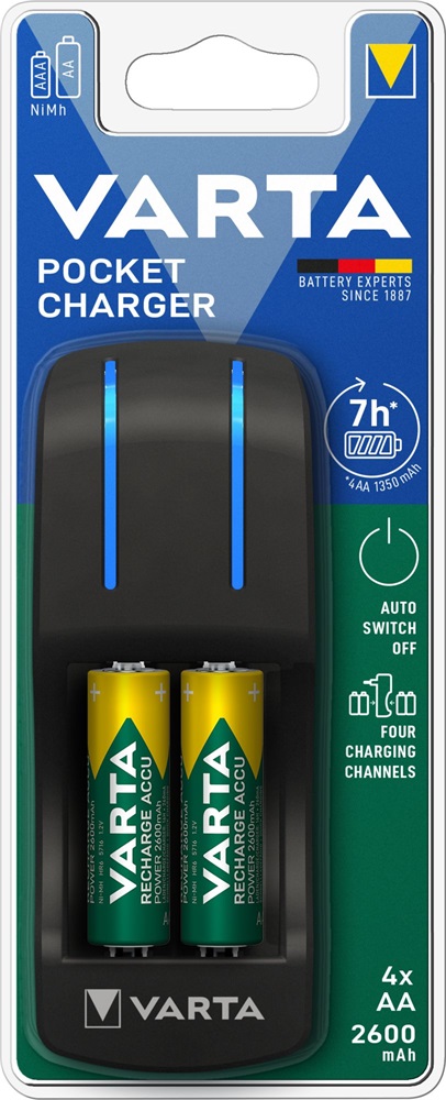Varta 57642101471 Pocket Töltő + 4x2600mAh akku