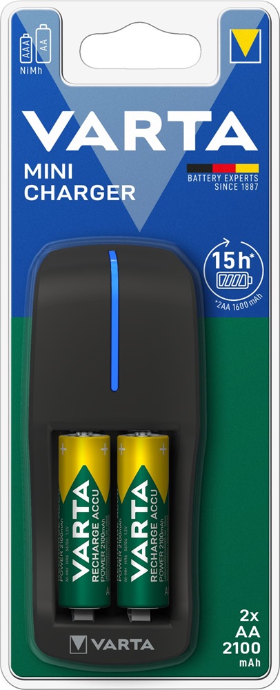 Varta 57646101451 Mini 2xAA 2100 mAh akkutöltő