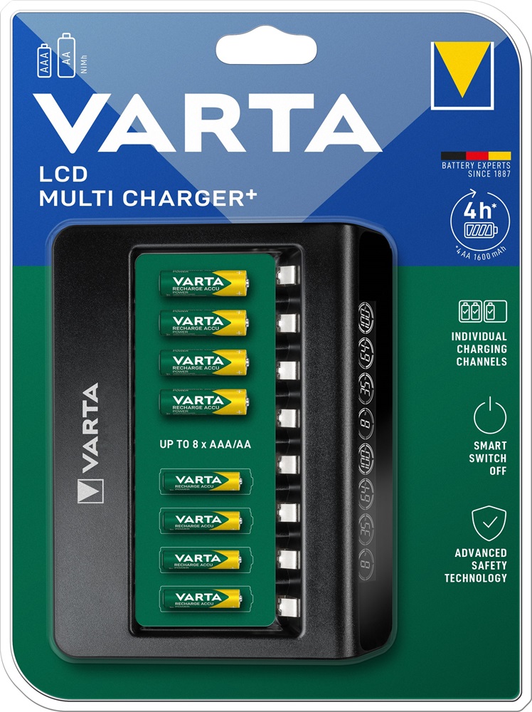 Varta 57681101401 LCD Multi Charger 8db-os akku töltő