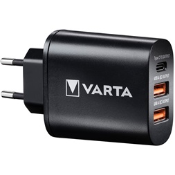Varta 57958101401 univerzális 2x USB, Type C, 5,4 A fekete hálózati töltő